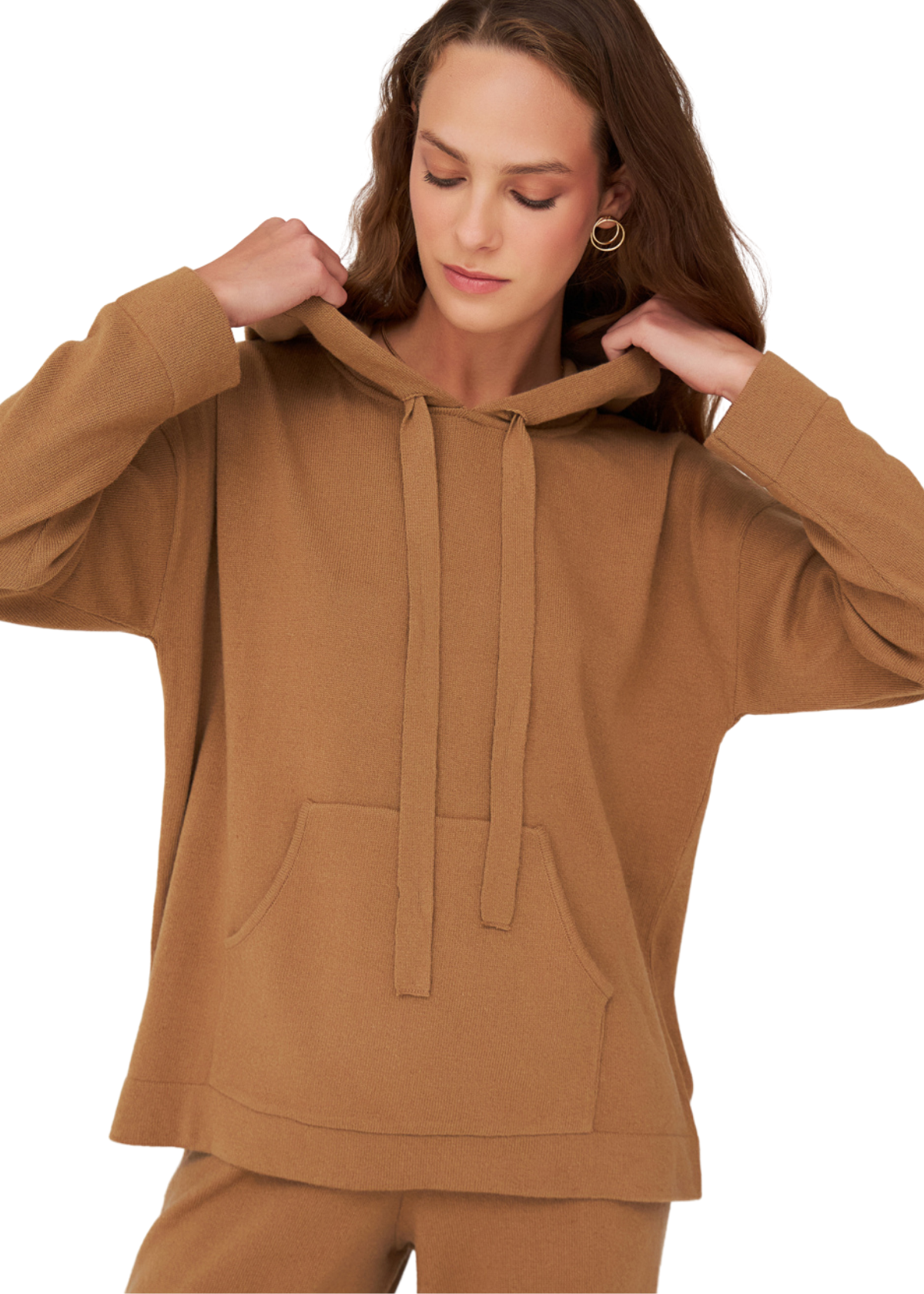 Peraluna Cashmere Blend Hooded Loose Cut Women's Knitwear Sweater - Bild 54 von 66