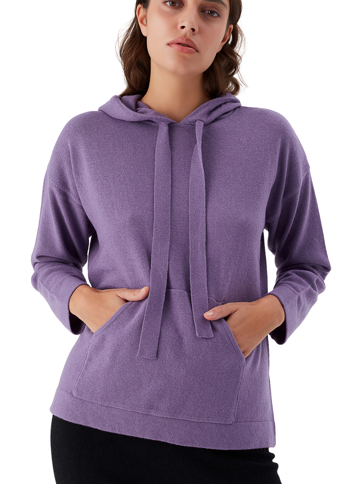 Peraluna Cashmere Blend Hooded Loose Cut Women's Knitwear Sweater - Bild 24 von 66
