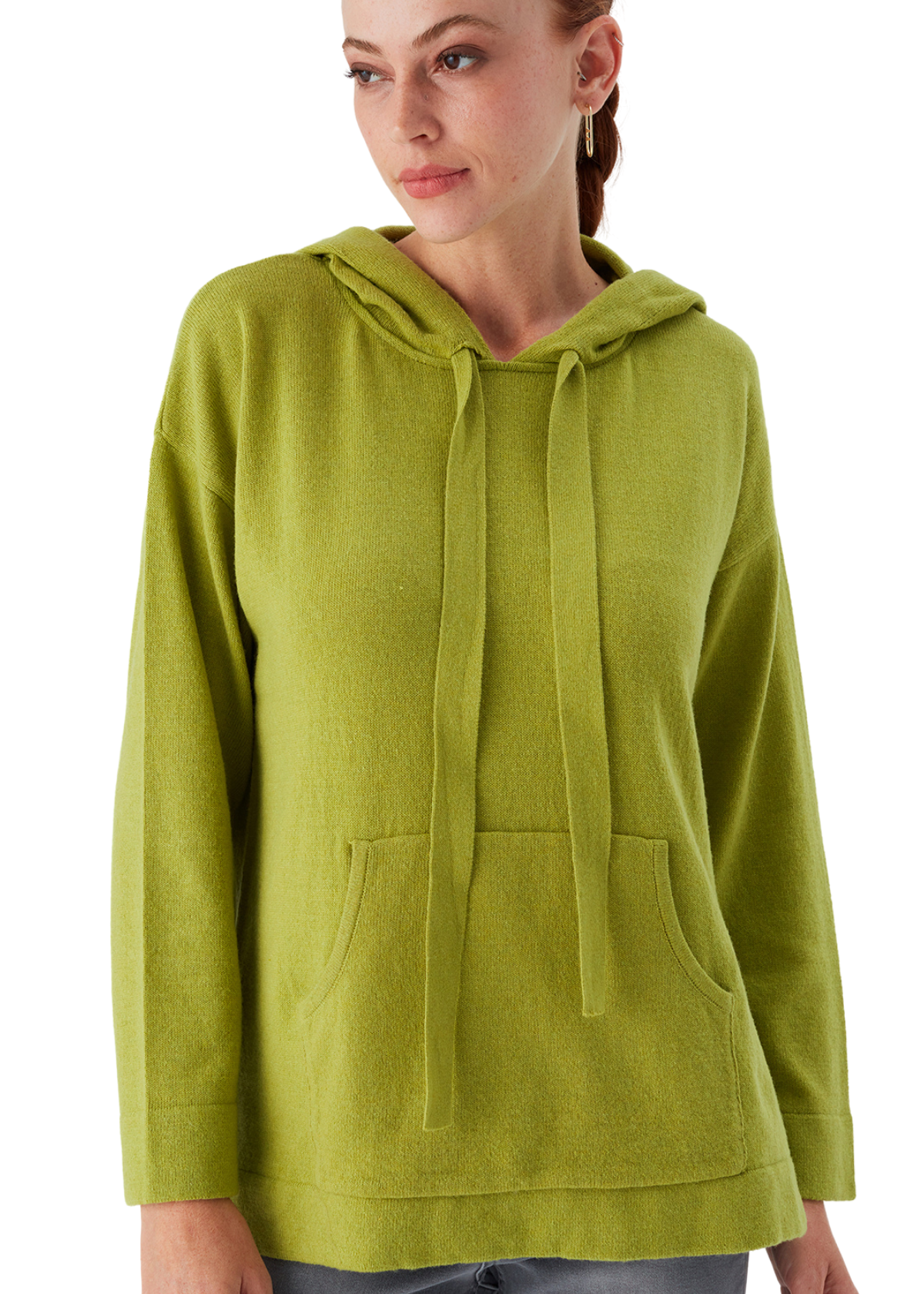 Peraluna Cashmere Blend Hooded Loose Cut Women's Knitwear Sweater - Bild 25 von 66